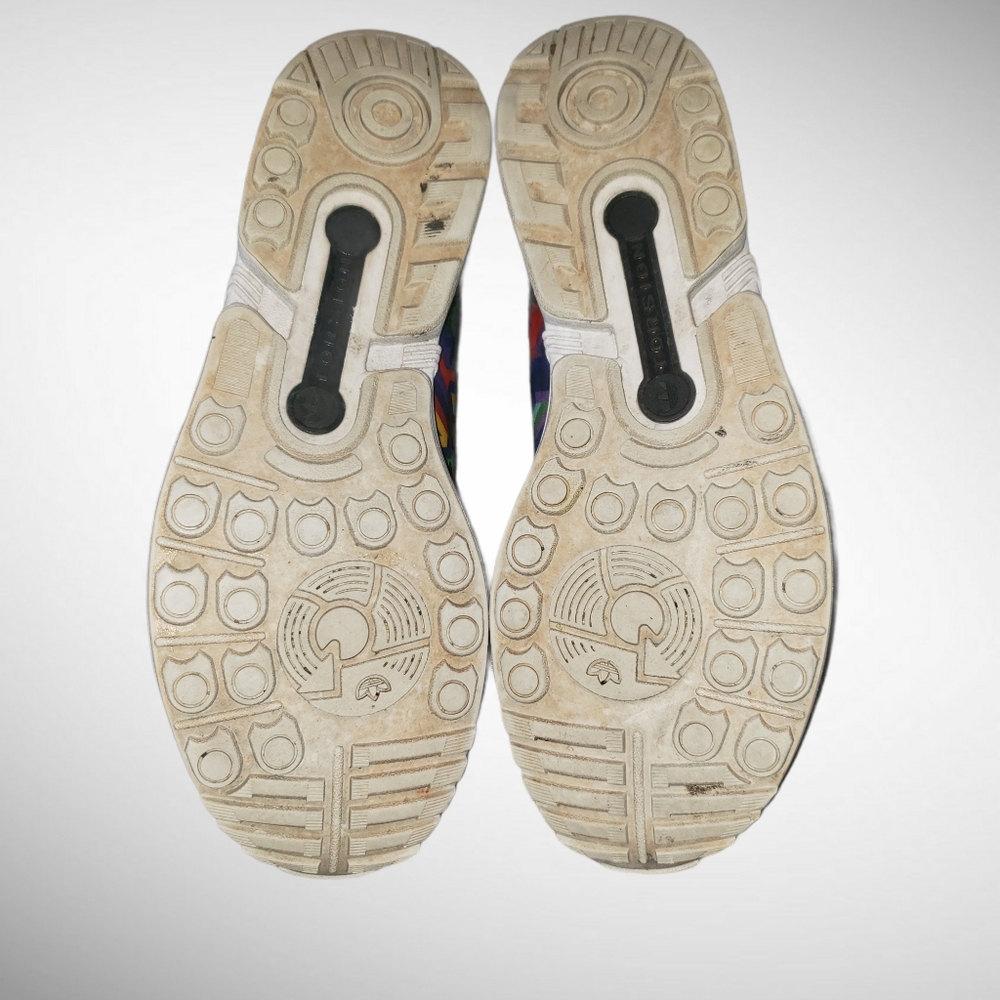 Men's Adidas ZX Flux Multi Color Rainbow Shoe! - Picture 6 of 10